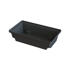 67 Gallon Black Polyethylene Rectangular ProChem® Containment Basin Only (Grating Sold Separately)
