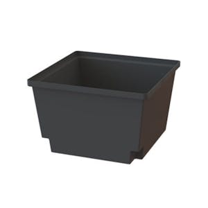 220 Gallon Black Polyethylene Square ProChem® Containment Basin Only (Grating Sold Separately)