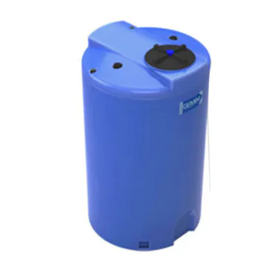 420 Gallon Blue LLDPE Cylindrical Gemini Dual Containment® Tank (1.5 Specific Gravity) with Domed Top & 16" Twist Lid - 48" Dia. x 80" Hgt.
