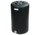 10 Gallon Tamco® Vertical Black PE Tank with 5-1/2" Plain Lid & 3/4" Fitting - 13" Dia. x 22" Hgt.