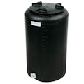 10 Gallon Tamco® Vertical Black PE Tank with 8" Plain Lid & 3/4" Fitting - 13" Dia. x 22" Hgt.