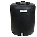 20 Gallon Tamco® Vertical Black PE Tank with 8" Plain Lid & 3/4" Fitting - 19" Dia. x 23" Hgt.
