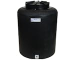 20 Gallon Tamco® Vertical Black PE Tank with 12-1/2" Plain Lid & 3/4" Fitting - 19" Dia. x 24" Hgt.
