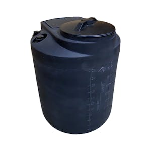 25 Gallon Black MDPE ProChem® Process Chemical Tank with 1.0 Specific Gravity