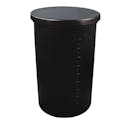 150 Gallon Black LLDPE Cylindrical Tamco® Heavy-Wall Graduated Tank with External Flange - 31" Dia. x 48" Hgt. (Cover Sold Separately)