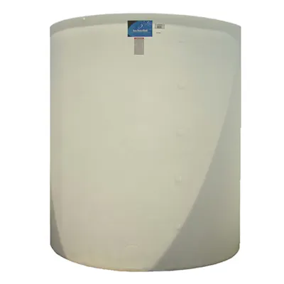2700 Gallon Natural MDPE Round Open Top Vertical Bulk Storage Tank - 90" Dia. x 103" Hgt.