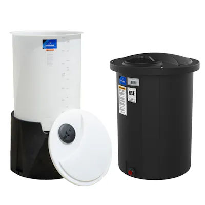 Open Top Vertical Batch Tank with Bolt On Top