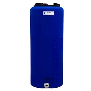 15 Gallon Tamco® Vertical Blue PE Tank with 8" Vented Lid & 3/4" Fitting - 13" Dia. x 31" Hgt.