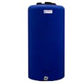 35 Gallon Tamco® Vertical Blue PE Tank with 8" Plain Lid & 3/4" Fitting - 19" Dia. x 37" Hgt.