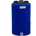 10 Gallon Tamco® Vertical Blue PE Tank with 8" Plain Lid & 3/4" Fitting - 13" Dia. x 22" Hgt.