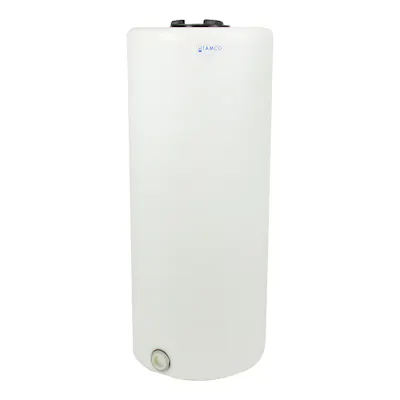 105 Gallon Tamco® Vertical Natural PE Tank with 8" Lid & 2" Fitting - 24" Dia. x 60" Hgt.
