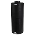 105 Gallon Tamco® Vertical Black PE Tank with 12-1/2" Lid & 2" Fitting - 24" Dia. x 61" Hgt.