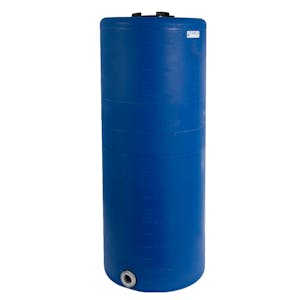 105 Gallon Tamco® Vertical Blue PE Tank with 8" Vented Lid & 2" Fitting - 24" Dia. x 60" Hgt.