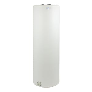 135 Gallon Tamco® Vertical Natural PE Tank with 8" Vented Lid & 2" Fitting - 24" Dia. x 76" Hgt.
