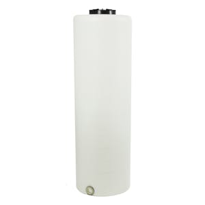 135 Gallon Tamco® Vertical Natural PE Tank with 12-1/2" Plain Lid & 2" Fitting - 24" Dia. x 77" Hgt.