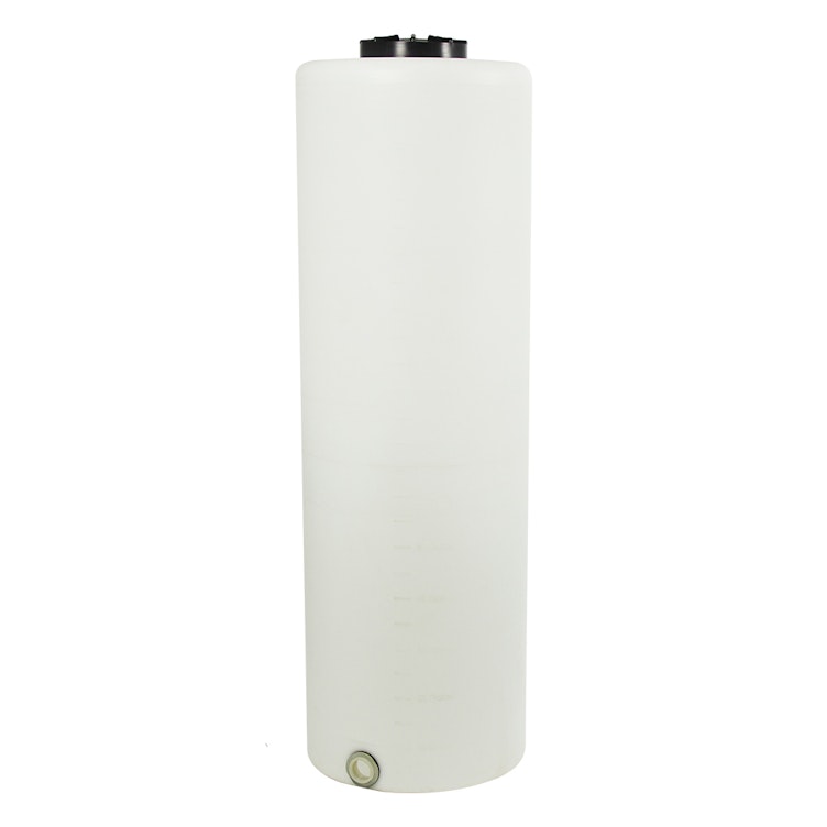 135 Gallon Tamco® Vertical Natural PE Tank with 12-1/2" Lid & 2" Fitting - 24" Dia. x 77" Hgt.