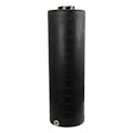 135 Gallon Tamco® Vertical Black PE Tank with 12-1/2" Plain Lid & 2" Fitting - 24" Dia. x 77" Hgt.