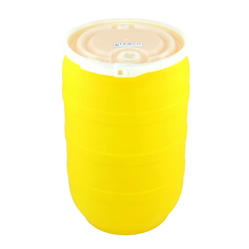 30 Gallon Yellow Tamco® Open Head Drum with Threaded Bungs