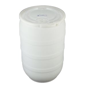 30 Gallon Natural Tamco® Open Head Drum with Threaded Bungs