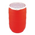 30 Gallon Red Tamco® Open Head Drum with Plain Lid