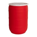 55 Gallon Red Tamco® Open Head Drum with Threaded Bungs