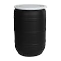 55 Gallon Black Tamco® Open Head Drum with Plain Lid