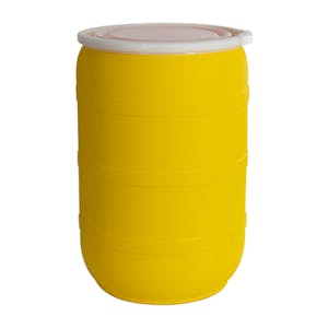 55 Gallon Yellow Tamco® Open Head Drum with Plain Lid