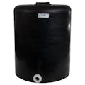 100 Gallon Tamco® Vertical Black PE Tank with 8" Plain Lid & 2" Fitting - 30" Dia. x 36" Hgt.