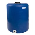 100 Gallon Tamco® Vertical Blue PE Tank with 8" Plain Lid & 2" Fitting - 30" Dia. x 36" Hgt.