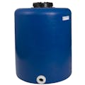 100 Gallon Tamco® Vertical Blue PE Tank with 12-1/2" Plain Lid & 2" Fitting - 30" Dia. x 39" Hgt.