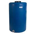 130 Gallon Tamco® Vertical Blue PE Tank with 12-1/2" Plain Lid & 2" Fitting - 30" Dia. x 49" Hgt.