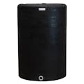 300 Gallon Tamco® Vertical Black PE Tank with 8" Plain Lid & 2" Fitting - 40" Dia. x 61" Hgt.