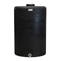 300 Gallon Tamco® Vertical Black PE Tank with 12-1/2" Plain Lid & 2" Fitting - 40" Dia. x 63" Hgt.