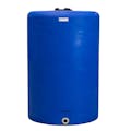 300 Gallon Tamco® Vertical Blue PE Tank with 8" Plain Lid & 2" Fitting - 40" Dia. x 61" Hgt.