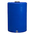 300 Gallon Tamco® Vertical Blue PE Tank with 12-1/2" Plain Lid & 2" Fitting - 40" Dia. x 63" Hgt.