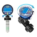 1/2" to 4" Pipe Size PVC TIB Series Battery-Operated Insertion Paddle Wheel Flow Meter