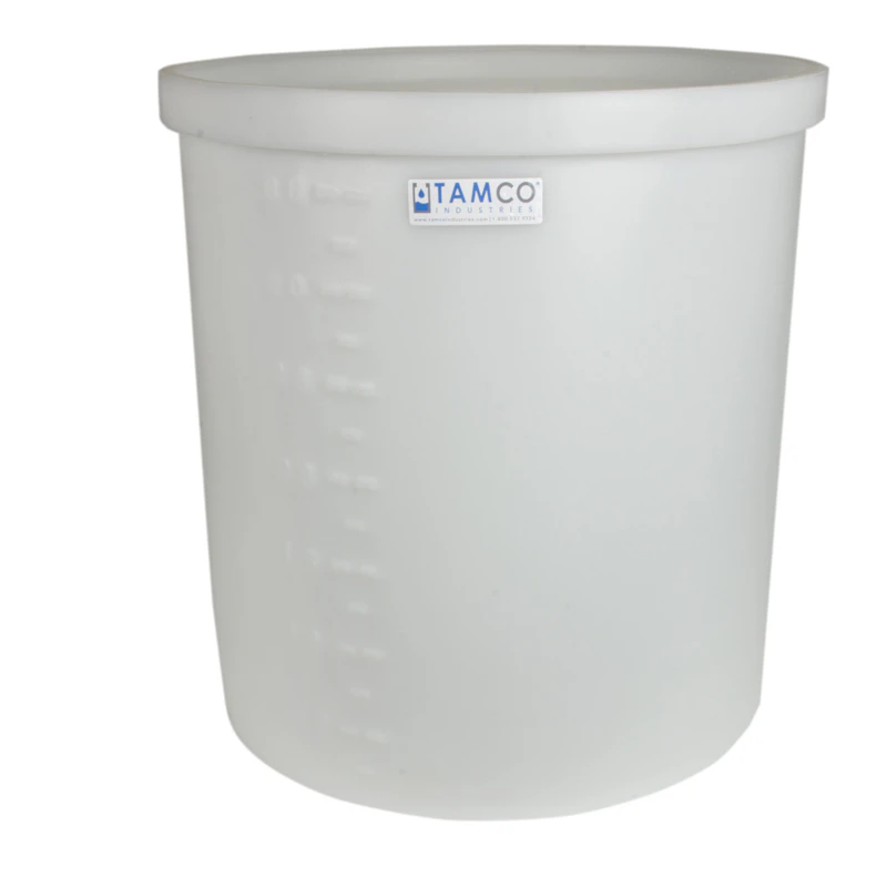 27 Gallon Natural Short Polyethylene Tamco® Tank - 22" Dia. x 18" High