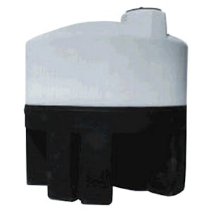 75 Gallon Conical Bottom Bulk Storage Tank with Support Stand - 31" Dia. x 40" Hgt. w/19° Cone Angle