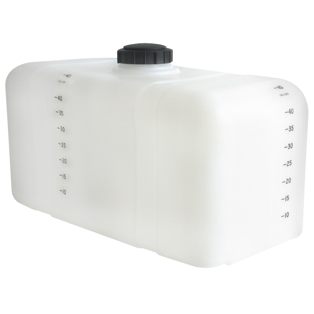 50 Gallon White Flat Bottom Tank with 8