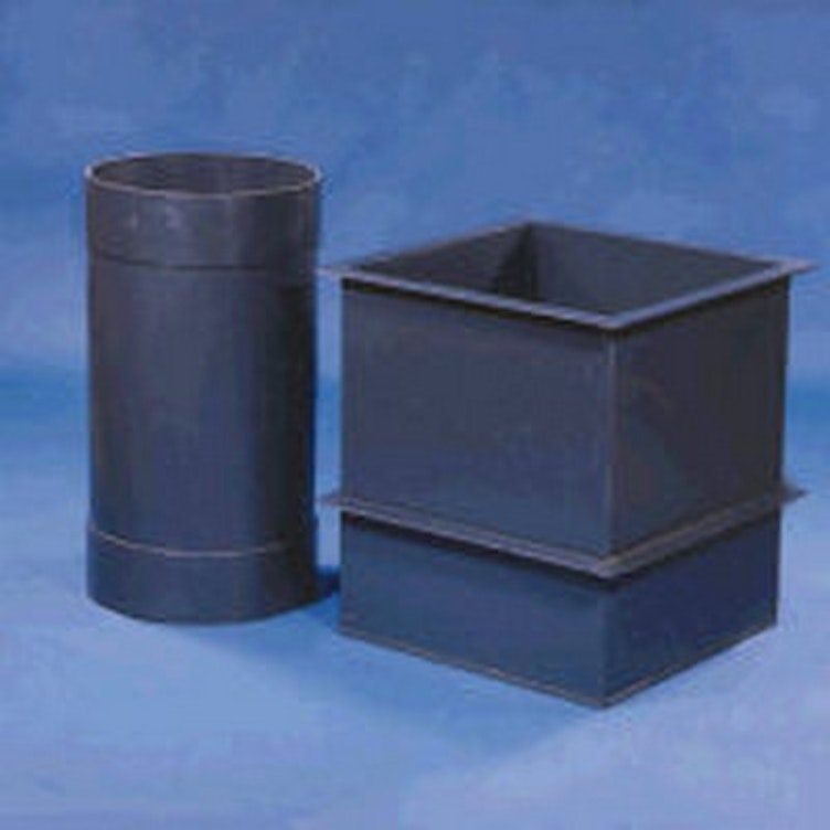 75 Gallon PVC Rectangular Tank (Two Support Flanges) 24" L x 24" W x 30" Hgt.
