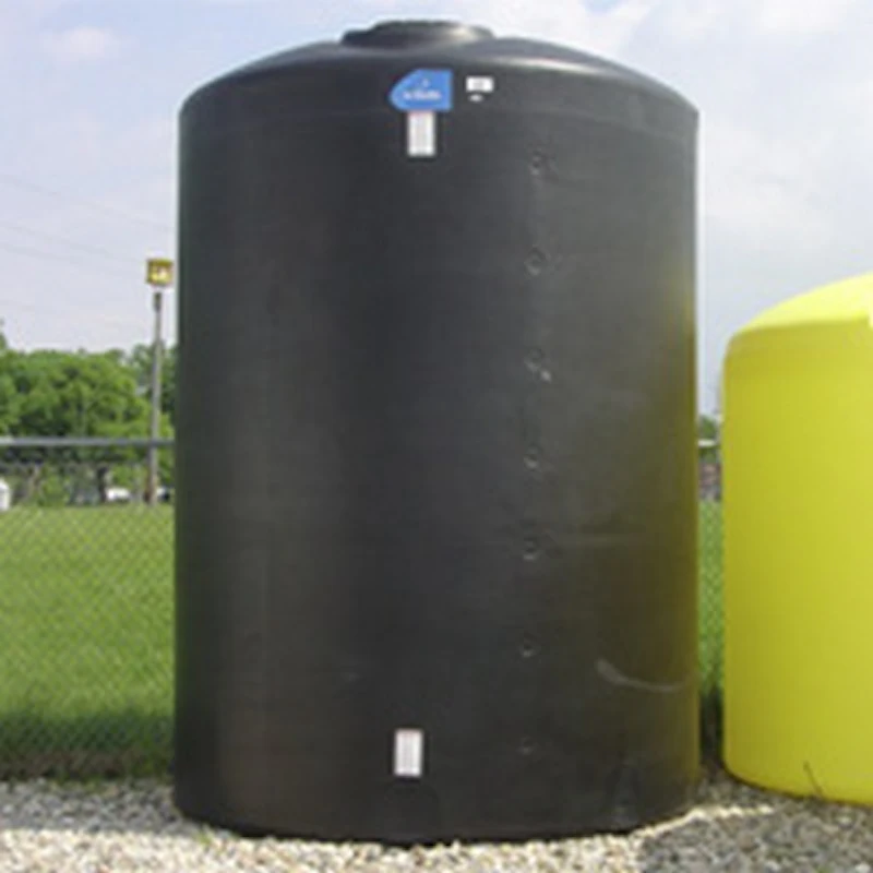 425 Gallon Black Vertical Closed Head Tank - 42" Dia. x 75" Hgt.
