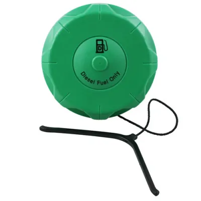 3.5" Neck Dia. Thread Vented Green Nylon Threaded Diesel Fuel Tank Cap with 8" Tether