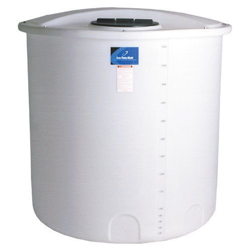635 Gallon Open-Top Vertical Tank with Bolt On Cover - 64" Dia. x 52" Hgt.