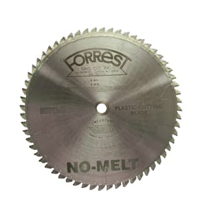 Forrest No-Melt Carbide-Tipped Saw Blades for Plastic