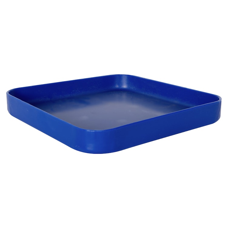 11-1/2" L x 11-1/2" W x 1-1/4" Hgt. Blue Tamco® Curved Corner Tray