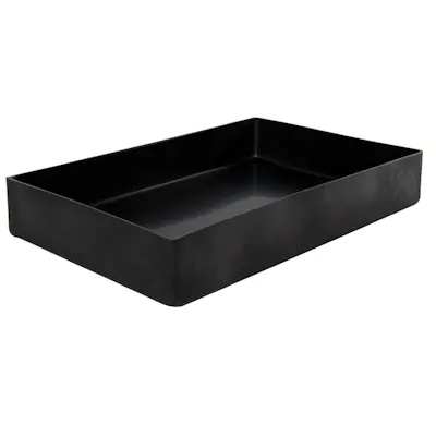 18" L x 12" W x 3" Hgt. Black Tamco® Tray