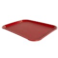 Red Polypropylene Food Tray -  17-7/8" L x 14" W x 1-1/8" Hgt.