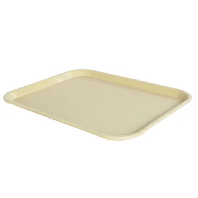 Almond Polypropylene Food Tray - 17-7/8" L x 14" W x 1-1/8" Hgt.