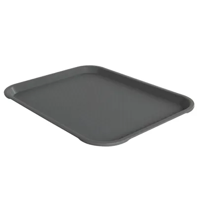 Gray Polypropylene Food Tray - 13-13/16" L x 10-11/16" W x 1" Hgt.
