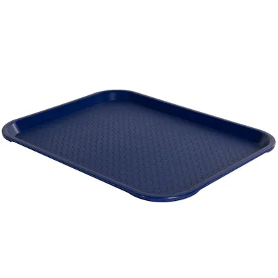 Royal Blue Polypropylene Food Tray - 13-13/16" L x 10-11/16" W x 1" Hgt.